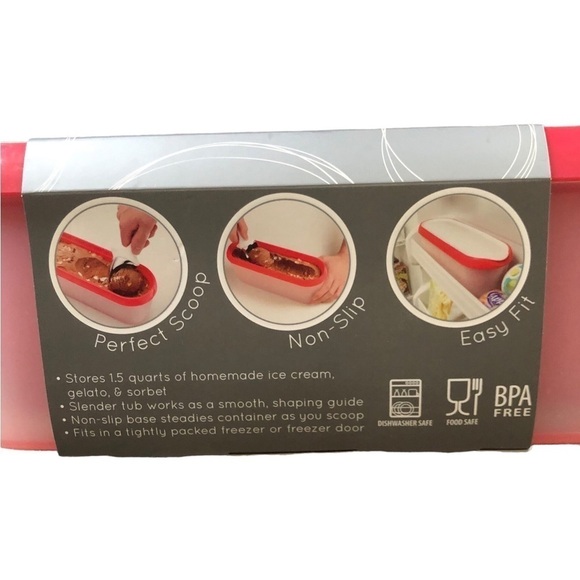 Tovolo Glide ~A~Scoop Ice Cream Tub Stores Homemade Ice Cream Slender Design - Picture 3 of 4